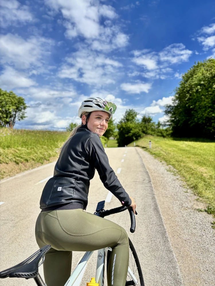 Simona on bike